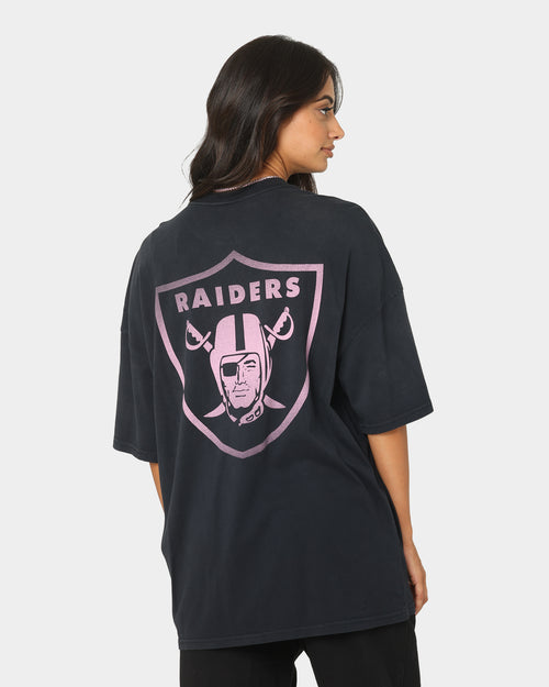 Majestic Athletic Las Vegas Raiders Solarised Oversized T-Shirt Faded Black