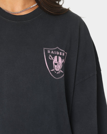 Majestic Athletic Las Vegas Raiders Solarised Oversized T-Shirt Faded Black