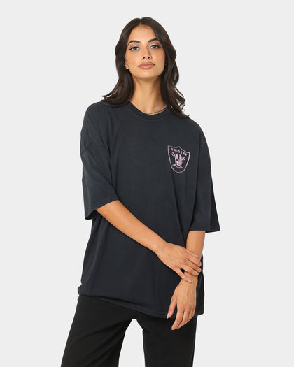 Majestic Athletic Las Vegas Raiders Solarised Oversized T-Shirt Faded Black