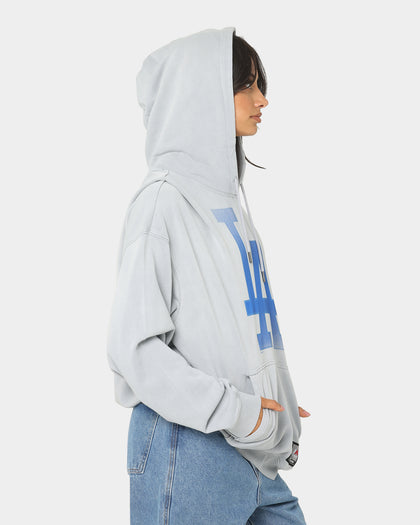 Majestic Athletic Los Angeles Dodgers Solarised Contrast Hoodie Warm Grey
