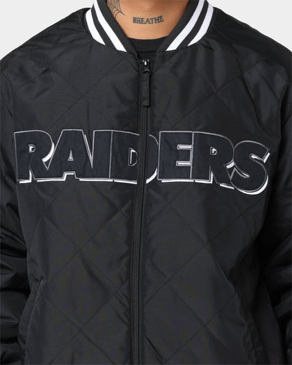 Majestic Athletic Las Vegas Raiders Tonals Quilt Varsity Jacket Black