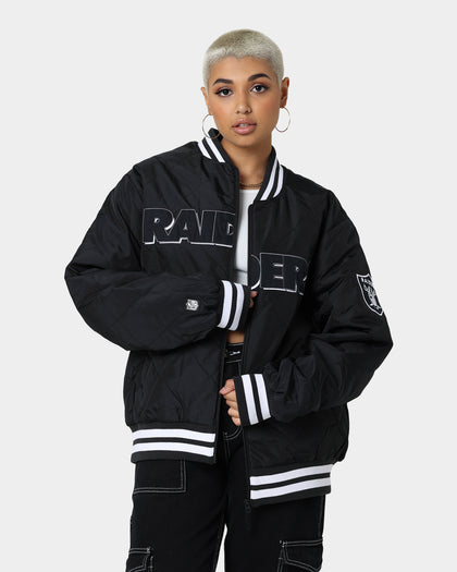 Majestic Athletic Las Vegas Raiders Tonals Quilt Varsity Jacket Black