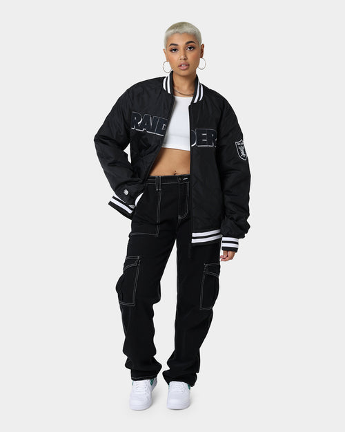 Majestic Athletic Las Vegas Raiders Tonals Quilt Varsity Jacket Black