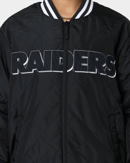 Majestic Athletic Las Vegas Raiders Tonals Quilt Varsity Jacket Black