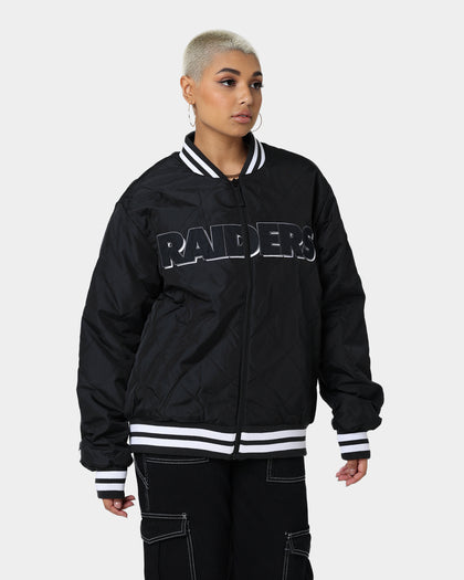 Majestic Athletic Las Vegas Raiders Tonals Quilt Varsity Jacket Black