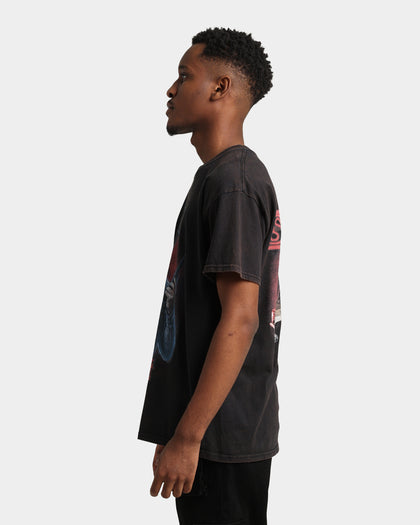 Goat Crew X Stranger Things Chief Hopper Vintage T-Shirt Black Wash