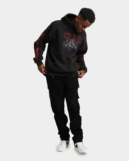 Goat Crew X Stranger Things Hawkins Vintage Hoodie Black Wash