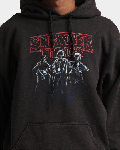 Goat Crew X Stranger Things Hawkins Vintage Hoodie Black Wash