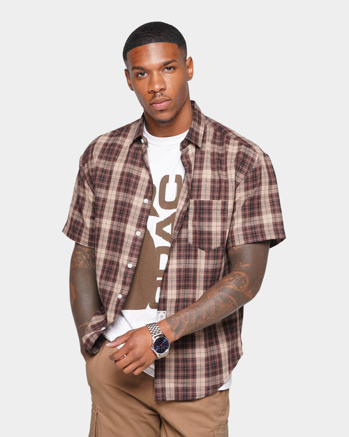 XXIII Indre Plaid Button Up Shirt Brown