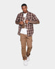 XXIII Indre Plaid Button Up Shirt Brown
