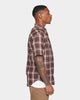 XXIII Indre Plaid Button Up Shirt Brown