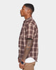 XXIII Indre Plaid Button Up Shirt Brown