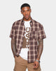XXIII Indre Plaid Button Up Shirt Brown