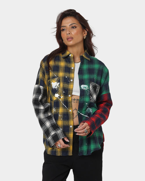 XXIII Loire Tartan Painted Button Up Shirt Multi