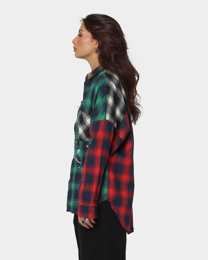 XXIII Loire Tartan Painted Button Up Shirt Multi