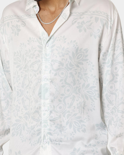 Last Kings Floridian Long Sleeve Button Up White