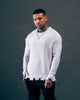 Saint Morta Visions Distressed Sweater Light Grey