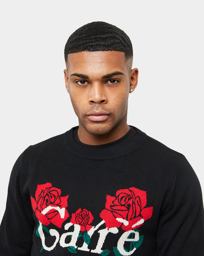Carre Volle Rose Knit Sweater Black