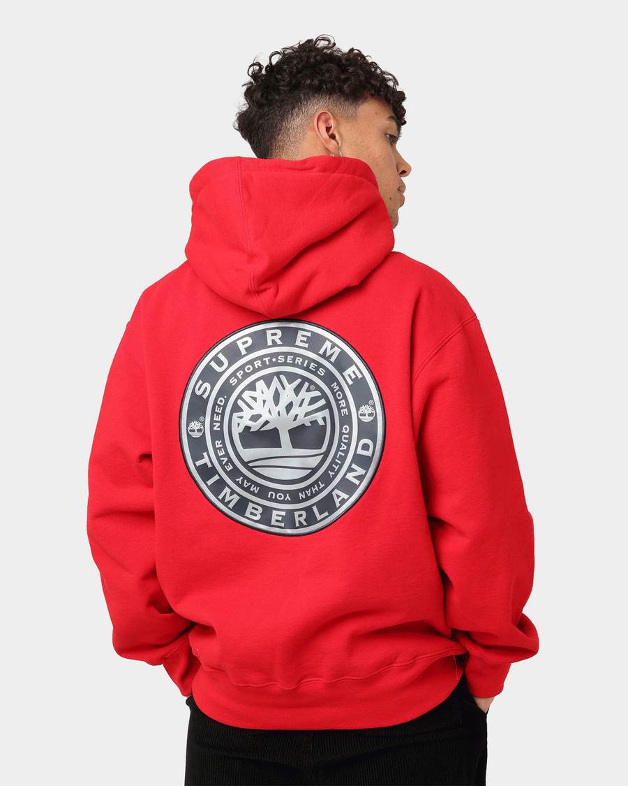 supreme Timbelandコラボ パーカー Supreme Supreme X Timberland Hooded Sweatshirt Red | Culture Kings US