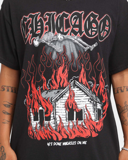 Goat Crew Chicago Vintage T-Shirt Black