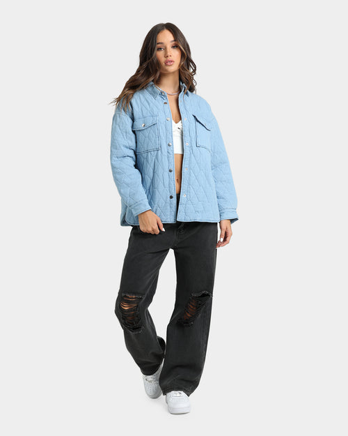 XXIII Meilani Quilted Denim Shirt Blue