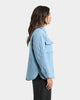 XXIII Meilani Quilted Denim Shirt Blue