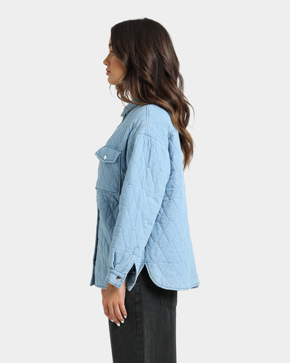 XXIII Meilani Quilted Denim Shirt Blue
