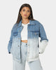 XXIII Noach Acid Wash Denim Jacket Blue/White