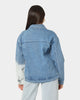 XXIII Noach Acid Wash Denim Jacket Blue/White