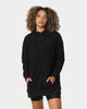 Sik Silk Women's Reverse Fleece Hoodie Dress Black