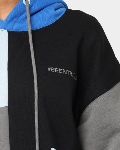 BEENTRILL Patchwork Hoodie Blue/Black
