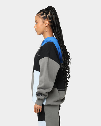 BEENTRILL Patchwork Hoodie Blue/Black