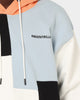BEENTRILL Patchwork Hoodie Blue/Orange