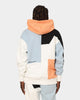BEENTRILL Patchwork Hoodie Blue/Orange