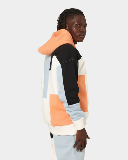 BEENTRILL Patchwork Hoodie Blue/Orange