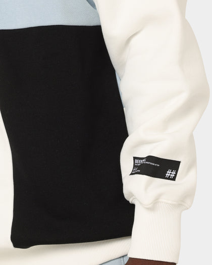 BEENTRILL Patchwork Hoodie Blue/Orange