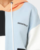 BEENTRILL Patchwork Hoodie Blue/Orange