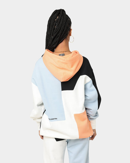 BEENTRILL Patchwork Hoodie Blue/Orange