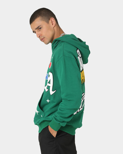 Lifted Anchors City Puff Print Hoodie Pine Green