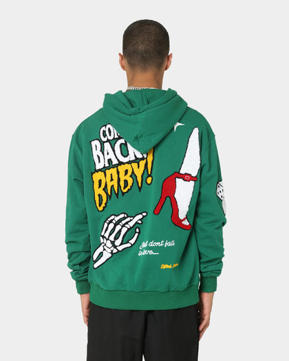 Lifted Anchors City Puff Print Hoodie Pine Green