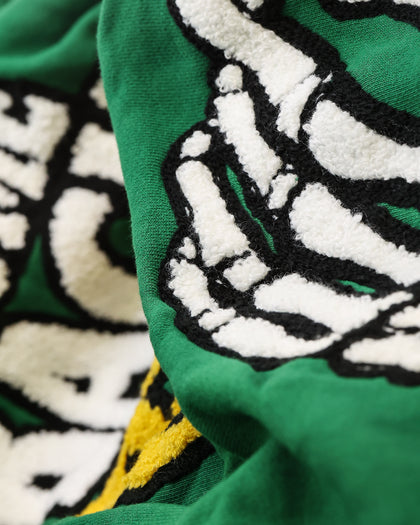 Lifted Anchors City Puff Print Hoodie Pine Green