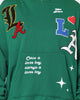 Lifted Anchors City Puff Print Hoodie Pine Green