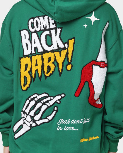 Lifted Anchors City Puff Print Hoodie Pine Green