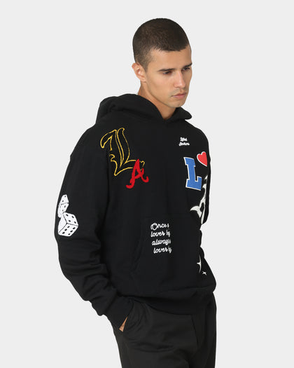 Lifted Anchors City Puff Print Hoodie Black