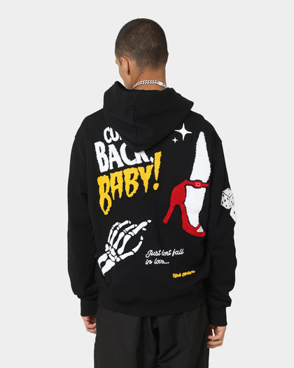 Lifted Anchors City Puff Print Hoodie Black