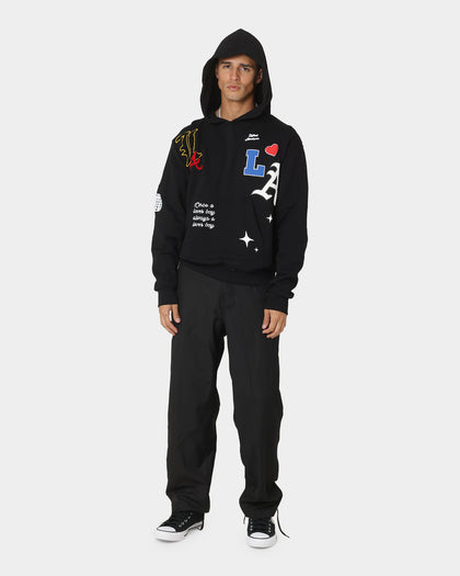 Lifted Anchors City Puff Print Hoodie Black