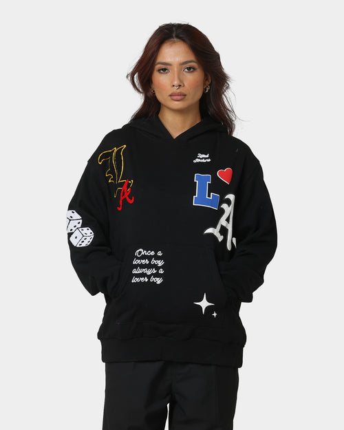 Lifted Anchors City Puff Print Hoodie Black