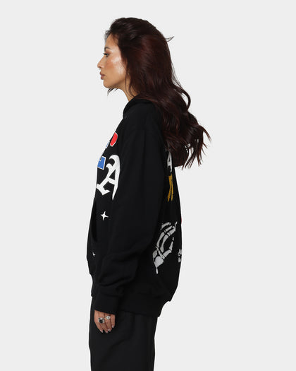 Lifted Anchors City Puff Print Hoodie Black