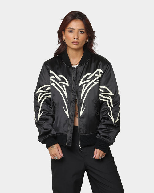 Lifted Anchors Spirit Tribal Bomber Jacket Black