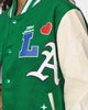 Lifted Anchors State Chenille Varsity Jacket Pine Green